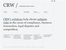 Tablet Screenshot of corporateriskwatch.com